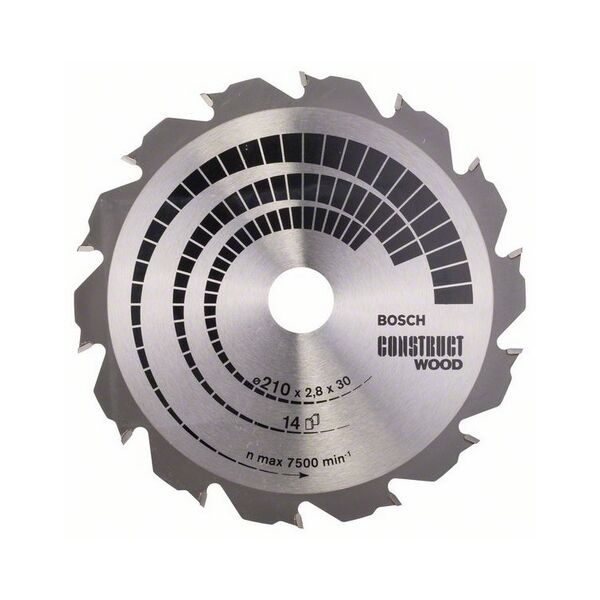Bosch Tarcza pilarska Construct Wood 210 x 30mm 14z (2608640634)