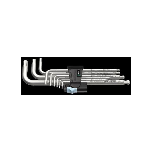 Wera Zestaw 3950/9 kluczy Hex-Plus Stainless 1 ze stali nierdzewnej, metrycznych (05022720001)
