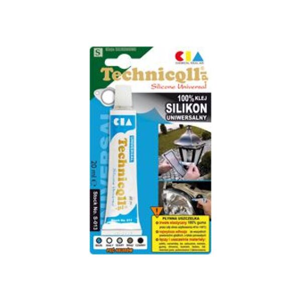 Technicqll Silikon uniwersalny czarny blister 20ml (S058)