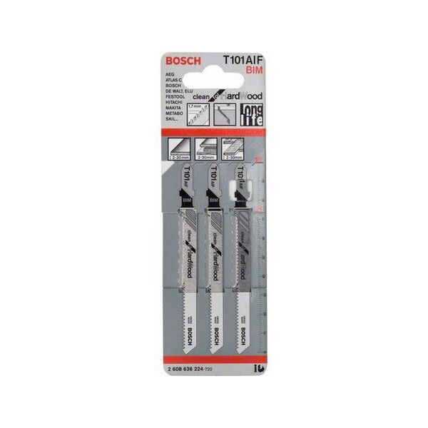Bosch Brzeszczot do wyrzynarek T 101 AIF 100mm 3szt. (2608636224)