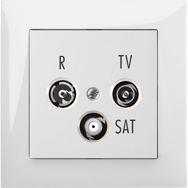 Elektro-Plast Gniazdo R-TV-SAT przelotowe 10dB biały (1461-10)