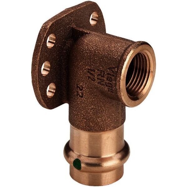 Viega Kolano naścienne 15mm x 1/2" brąz (107345)