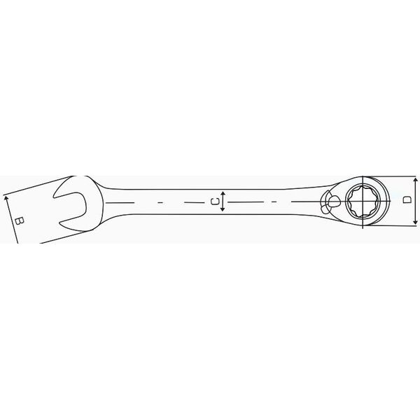 Pro-Line Klucz płasko-oczkowy z grzechotką 8mm (35688)