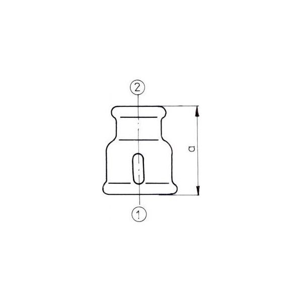Odlewnia Zawiercie Złączka zwężkowa 6/4 x 1/2" ocynk