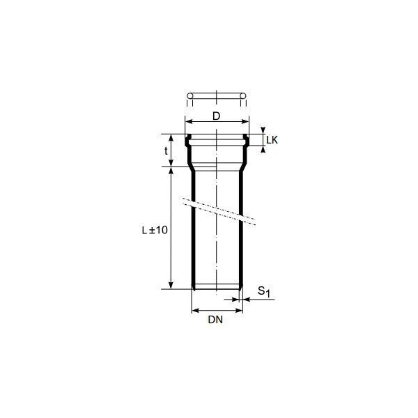 Magnaplast Rura kanalizacji wewnętrznej z kielichem 110mm 0,5m (10420)