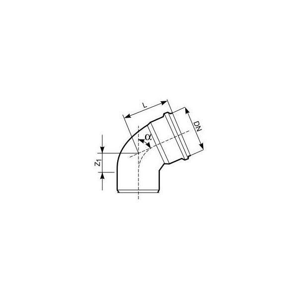 Magnaplast Kolano 30° KGB kanalizacji zewnętrznej 160mm (22110)