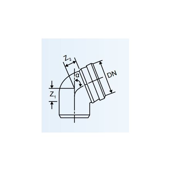 Magnaplast Kolano 15° kanalizacji wewnętrznej dBB 110mm (15700)