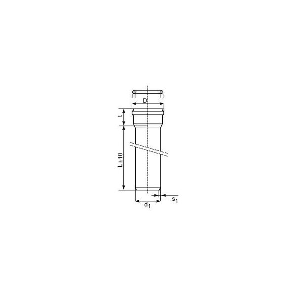 Magnaplast Rura z kielichem rdzeń spieniony kanalizacji zewnętrznej KGEL 160mm 0,5m (22048)