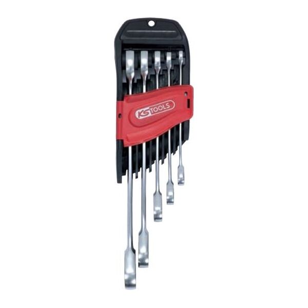 KS Tools Zestaw kluczy płasko-oczkowych z grzechotką 8-19mm 5szt. ( 503.5205)