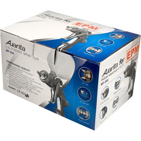EPM L.V.L.P. Aurita Pistolet lakierniczy z górnym zbiornikiem 600ml 1,4mm (E-490-0203)