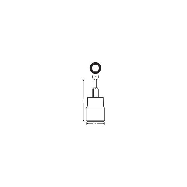 Stanley Nasadka trzpieniowa imbusowa hex 1/2" H4 x 55mm (STMT73371-8B)