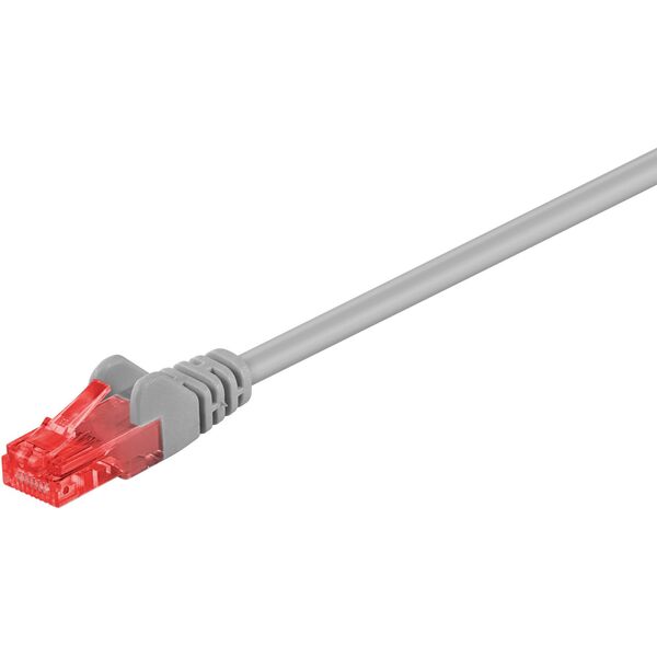 Goobay Kabel krosowy patchcord U/UTP kat. 6 CCA szary 1m (68439)