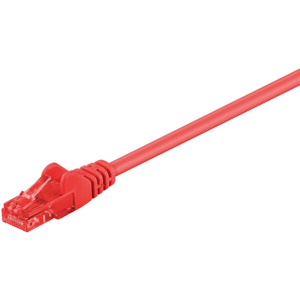 Goobay Kabel krosowy patchcord U/UTP kat. 6 CCA czerwony 5m (68421)
