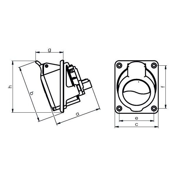 Tarel Wtyczka izolacyjna odbiornikowa 16A 400V 3P+Z IP44 zaciski gwintowe (114)