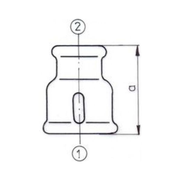 Odlewnia Zawiercie Mufa redukcyjna 11/2 x 3/4" czarny
