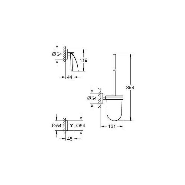 Grohe Zestaw łazienkowy Essentials 3w1 chrom (40407001)