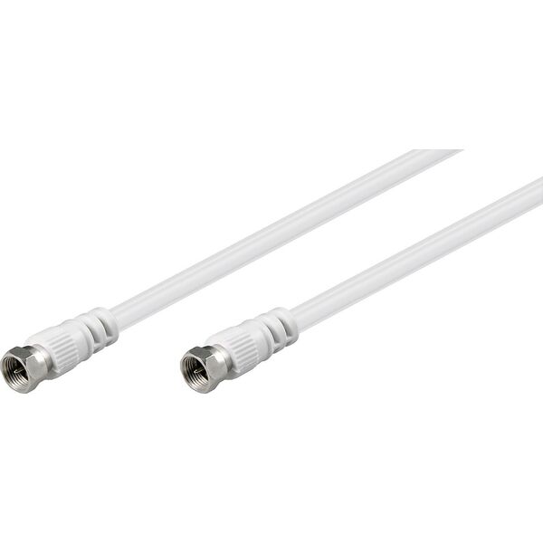 Kabel Goobay Antenowy (F) 2.5m biały (11724)