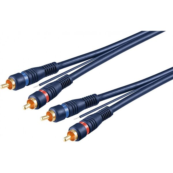 Kabel Goobay RCA (Cinch) x2 - RCA (Cinch) x2 5m granatowy (50175)