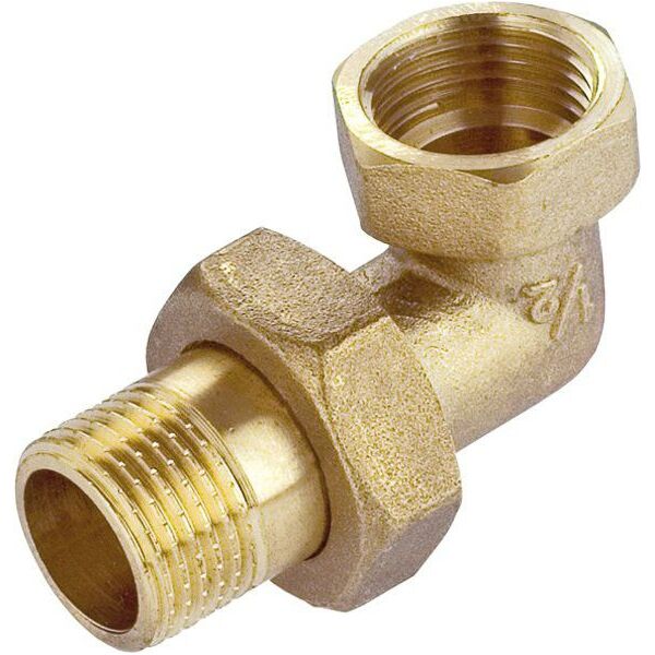 Invena Złączka mosiężna kątowa 1/2" (H/ZM-19-015)