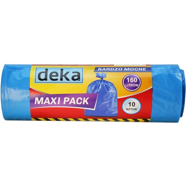 Deka Worki bardzo mocne Maxi Pack 160L niebieskie 10szt. (D-300-0102)