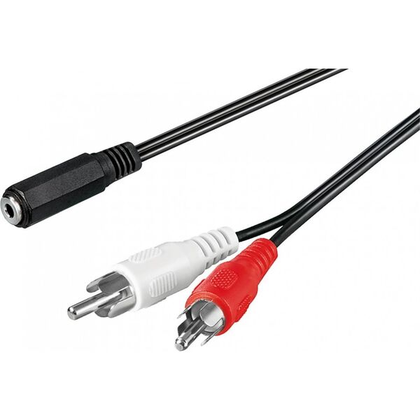 Kabel Goobay Jack 3.5mm - RCA (Cinch) x2 1.4m czarny (50442)