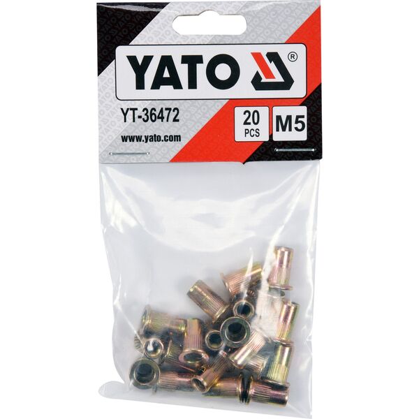 Yato Nitonakrętki stalowe M5 20szt. (YT-36472)