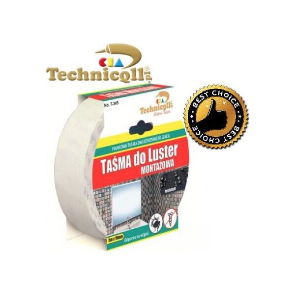 Taśma montażowa dwustronna do luster 5m x 9mm rolka (C2-T345)