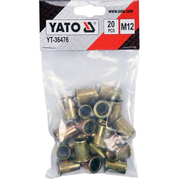 Yato Nitonakrętki stalowe M12 20szt. (YT-36476)