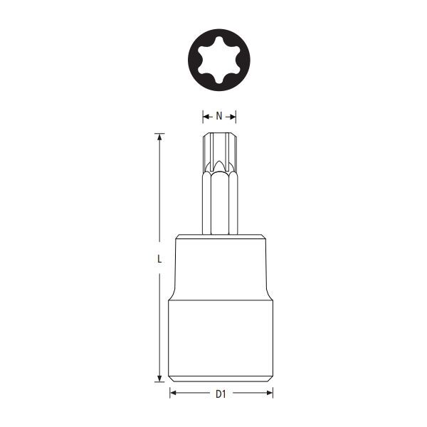 Stanley Nasadka trzpieniowa Torx 1/4" T7 (732438)