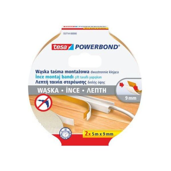 Tesa Taśma montażowa Powerbond do listw LED 2X 5m x 9mm (H5571400)