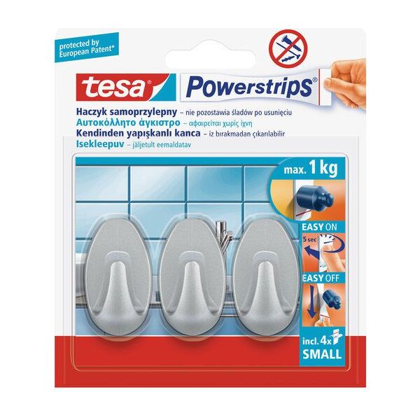 Tesa Haczyk samoprzylepny Powerstrips mały biały 3szt. (57533)