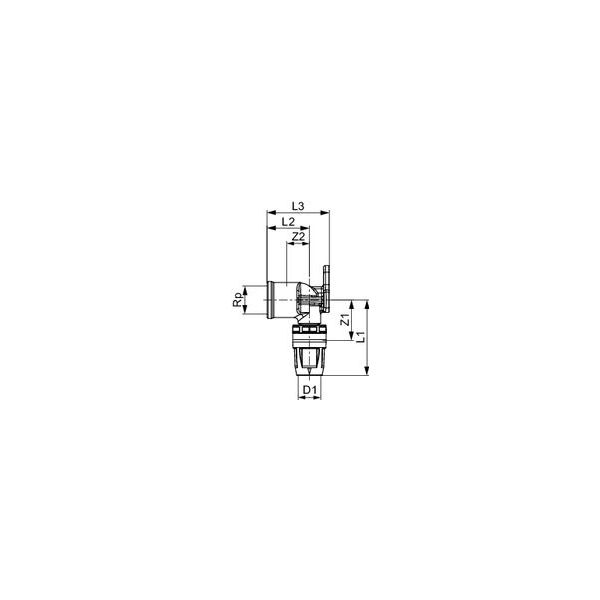 Tece Kolano naścienne z mosiądzu standard 20 mm x 1/2" GW (8620003)
