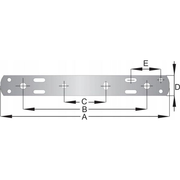Capricorn Listwa bateryjna płaska z rozstawem 100mm kolanka mosišdz 1/2x15 ( 20 szt. ) - 9-4470-100-12-33-13