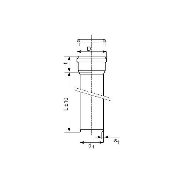 Magnaplast Rura z kielichem KGEL 160x4.7x1000 SN8 lita (222015)