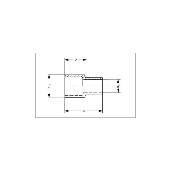 SANHA Nypel redukcyjny 5243 miedziany 18 x 15mm (152431815)