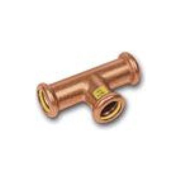 SANHA Trójnik redukcyjny Press Gas miedziany 22 x 18 x 22mm (110130221822)