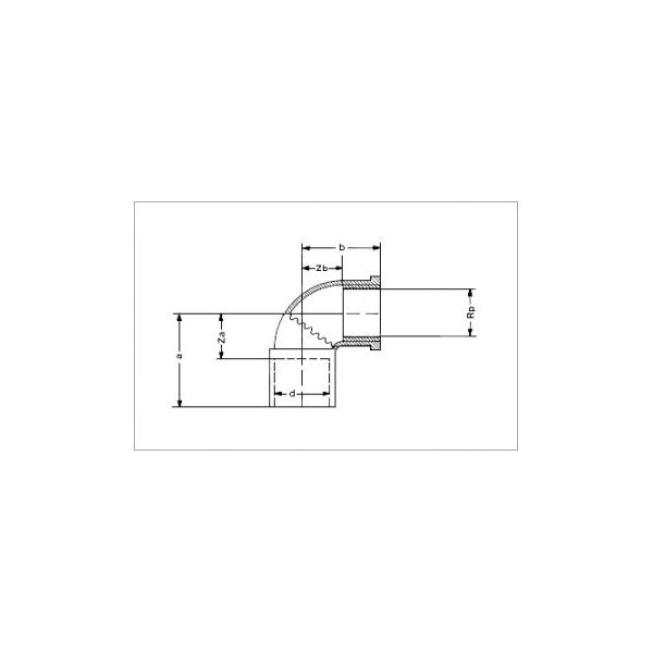 SANHA Kolano z brązu 4090 90° GW 15mm x 1/2" (140901512)
