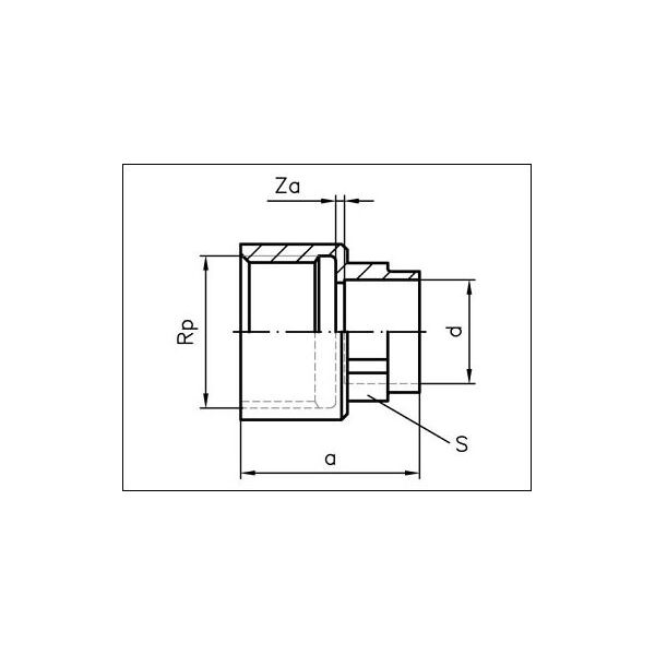 SANHA Mufa z brązu 4270G GW 35mm x 5/4" (1427035114)