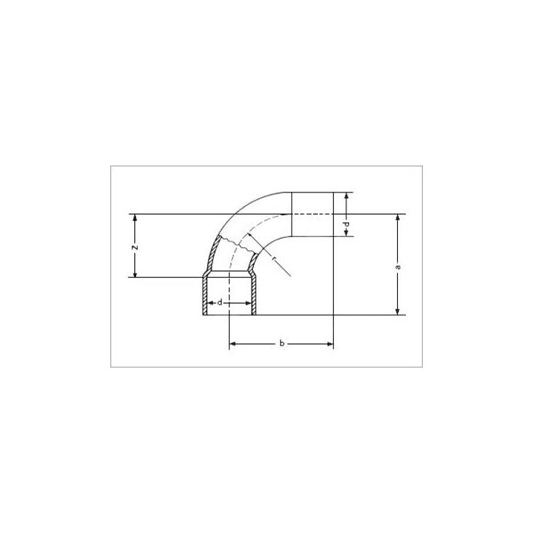 SANHA Łuk nyplowy 5001A miedziany 90° 22mm (15001A22)
