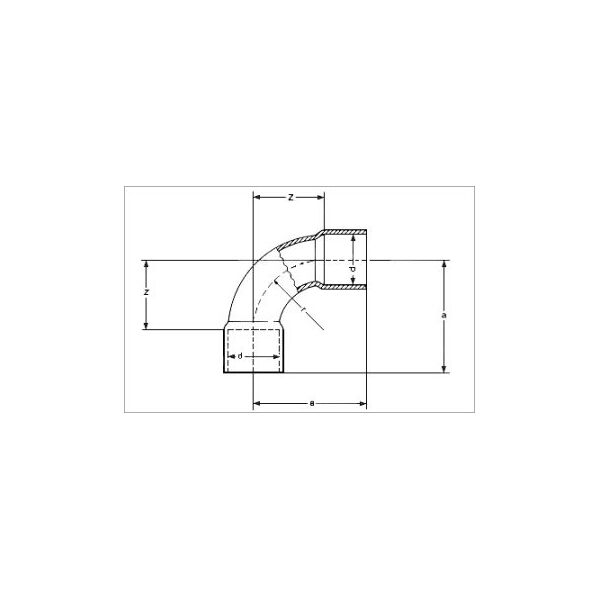 SANHA Łuk miedziany 5002A 90° 22mm (15002A22)