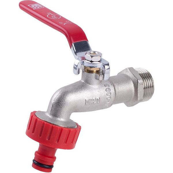 Perfexim Zawór kulowy czerpalny DN15 z dławikiem z szybkozłączką do węża PHA-009/S (01-009-0150-001)