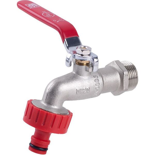 Perfexim Zawór kulowy czerpalny DN20 z dławikiem z szybkozłączką do węża PHA-009/S (01-009-0200-001)