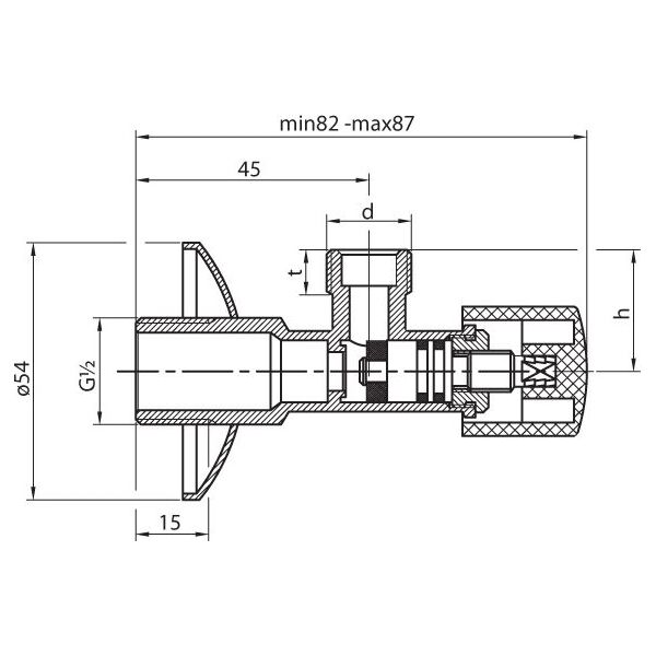 Perfexim Zawór kątowy 1/2"x1/2"  (02-018-1515-000)