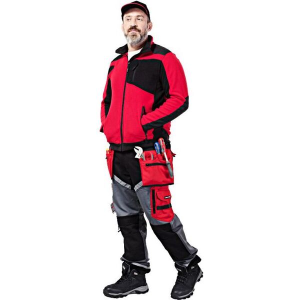 Lahti Pro Bluza polarowa ze wzmocnieniami czerwono-czarna M (L4011502)