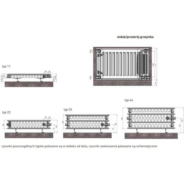 Termo Teknik Grzejnik Termolux VK Typ 22 500 x 900mm 1049W (V22090)