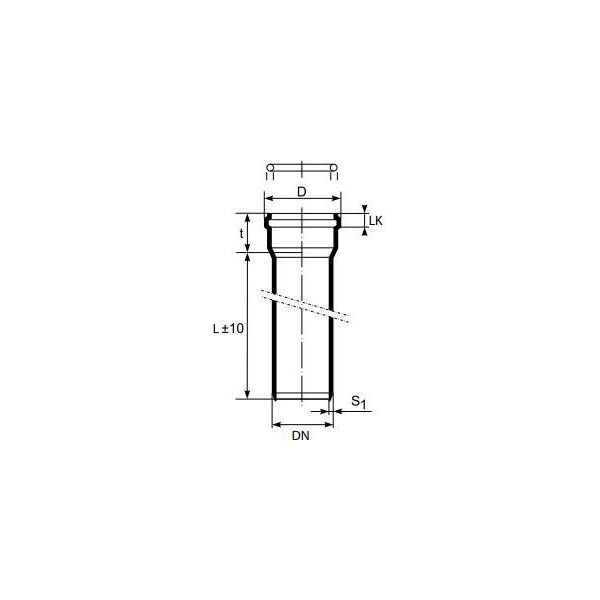 Magnaplast Rura z kielichem Ultra dBEM 110/3,4/250 (146210)