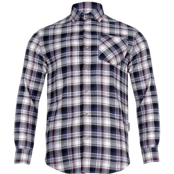 Lahti Pro Koszula flanelowa bawełniana szaro-czarna w kratę rozmiar XXXL (L4180406)