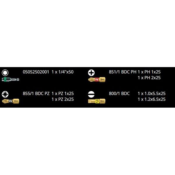 Wera Zestaw Bit-Check 7 Diamond 1 z uchwytem Rapidaptor (05057416001)