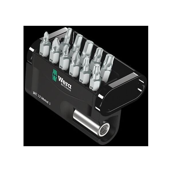 Wera Zestaw Bit-Check 12 Metal 1 + uchwyt uniwersalny z magnesem (05057424001)