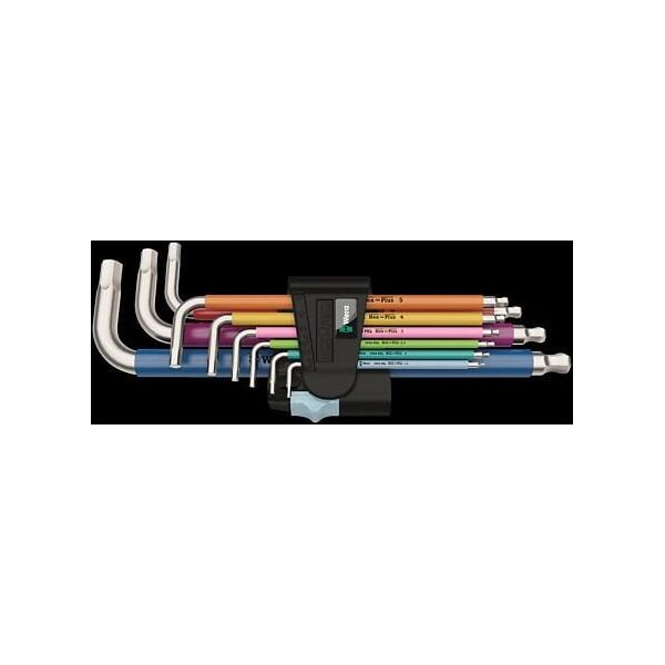Wera Zestaw 3950/9 Hex-Plus kluczy trzpieniowych ze stali nierdzewnej, metrycznych (05022669001)